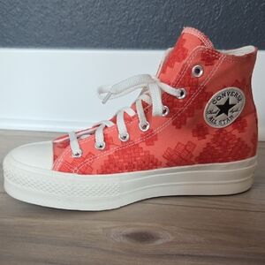 Converse Chuck Taylor All Star Lift Hi Trainers Mantra Orange 9.5 CTAS